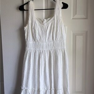 Altar'd State White Eyelet Midi Dress
